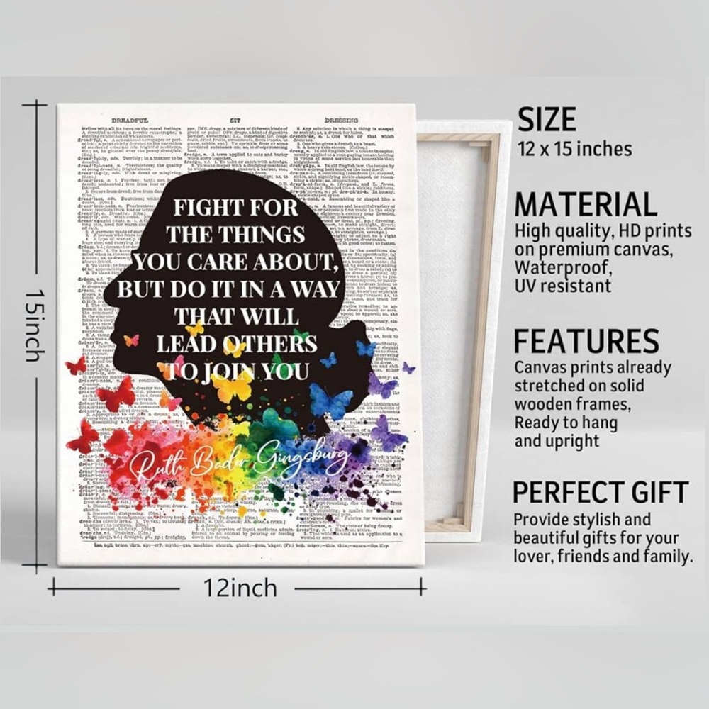 Inspirational Ruth Bader Ginsburg Art Print new